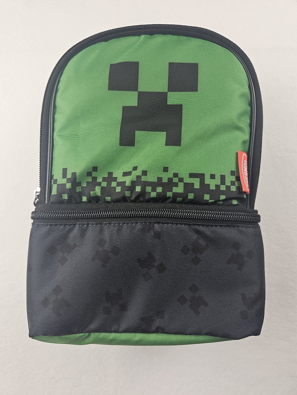 Minecraft Creeper Face Kid's THERMOS   Dual Insulated Lunch Tote NWOT